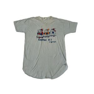 Vintage 70s 80s Vail Beaver Creek Ski Gophers USA Large Single Stitch Shirt VTG